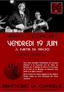 Lire la suite à propos de l’article Apéro-concert vendredi 19 juin